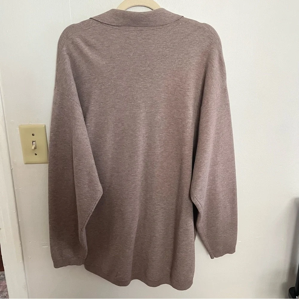 Aritzia Wilfred Free Ronnie Shirt Jacket Sweater Button Front Beige - Picture 5 of 7